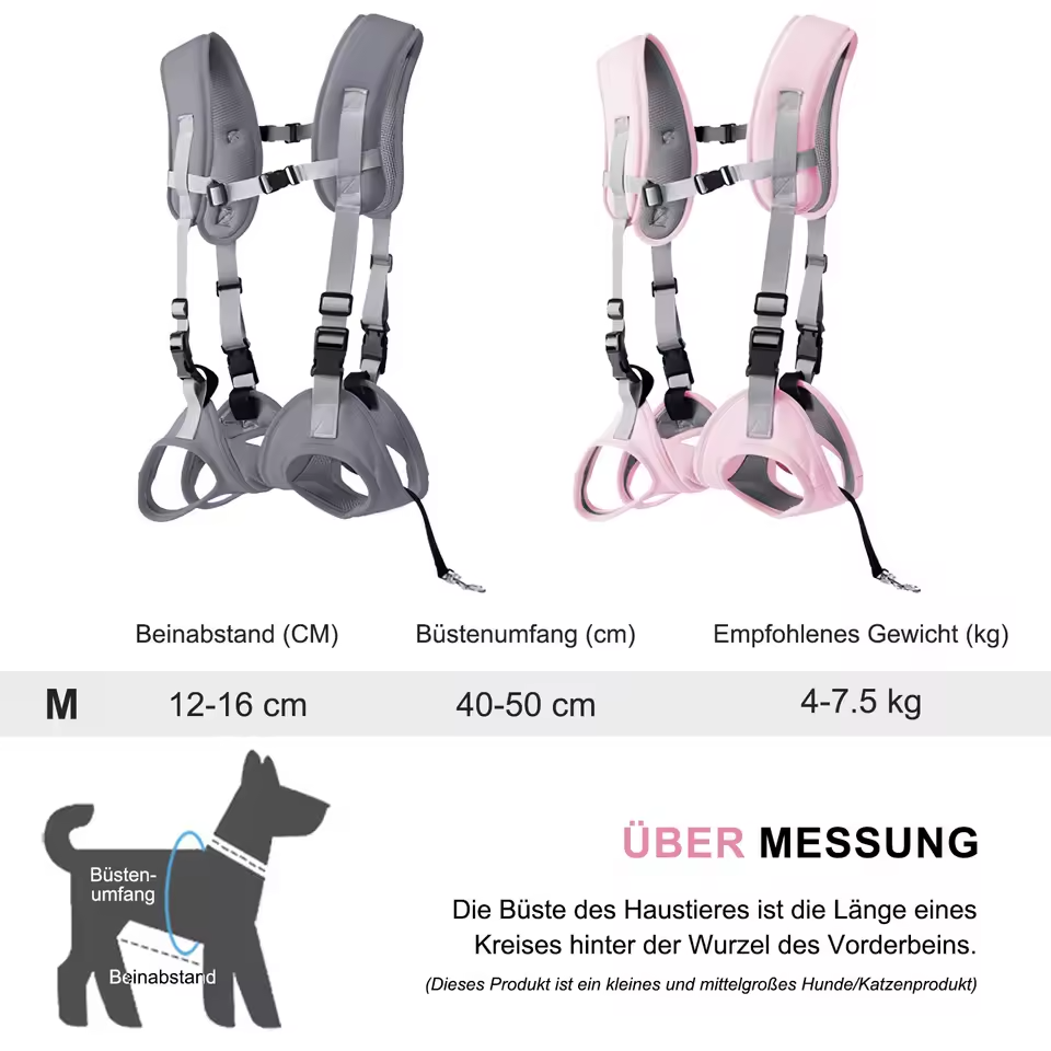 Verstelbare hondenrugzak, draagtas voor katten, ademend, voor huisdieren van 4–7 kg