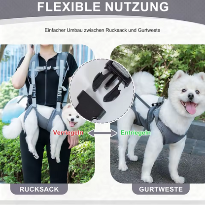 Verstelbare hondenrugzak, draagtas voor katten, ademend, voor huisdieren van 4–7 kg