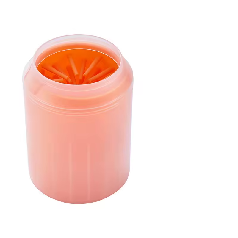 Hunde-Pfotenreinigungsbecher, Silikonbürste, tragbarer Fußreiniger