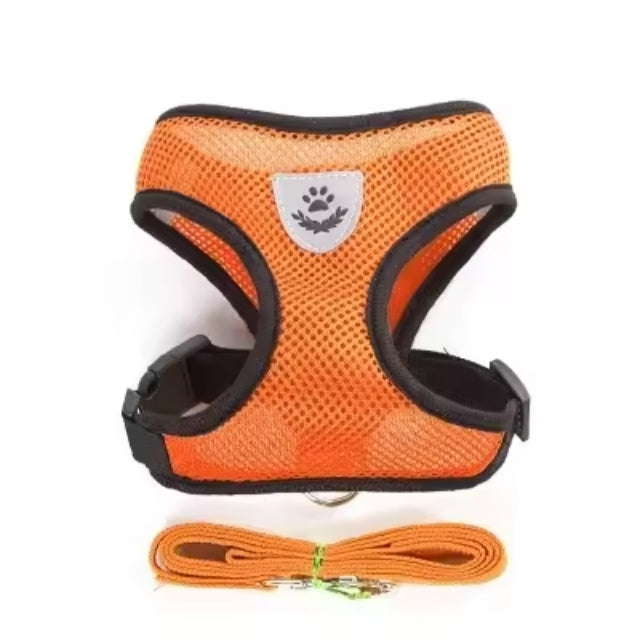 Dog Cat Harness with Lead Adjustable Mesh Reflective Vest Small Pet