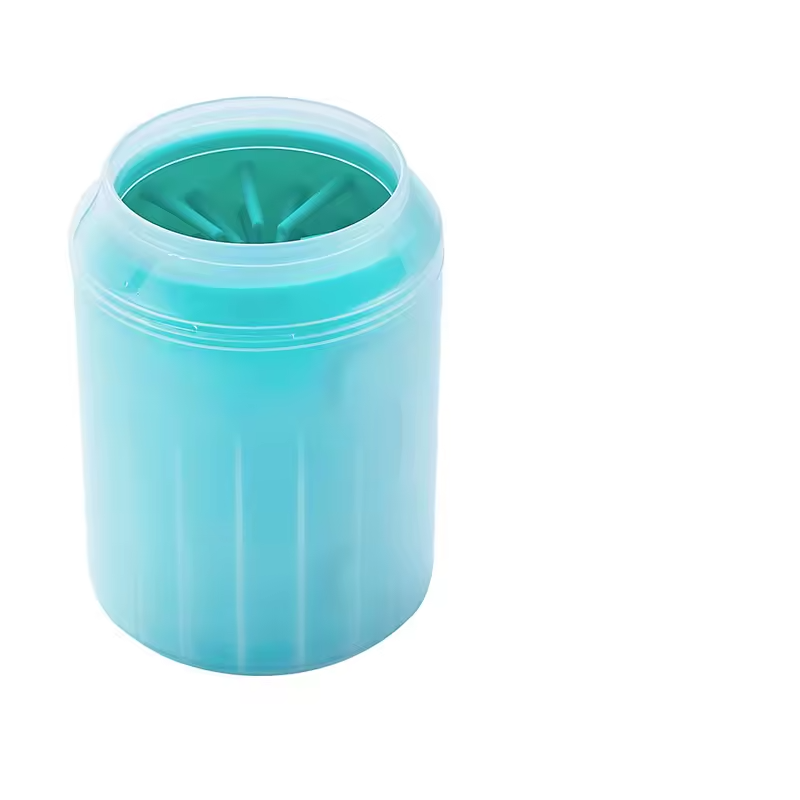 Hunde-Pfotenreinigungsbecher, Silikonbürste, tragbarer Fußreiniger