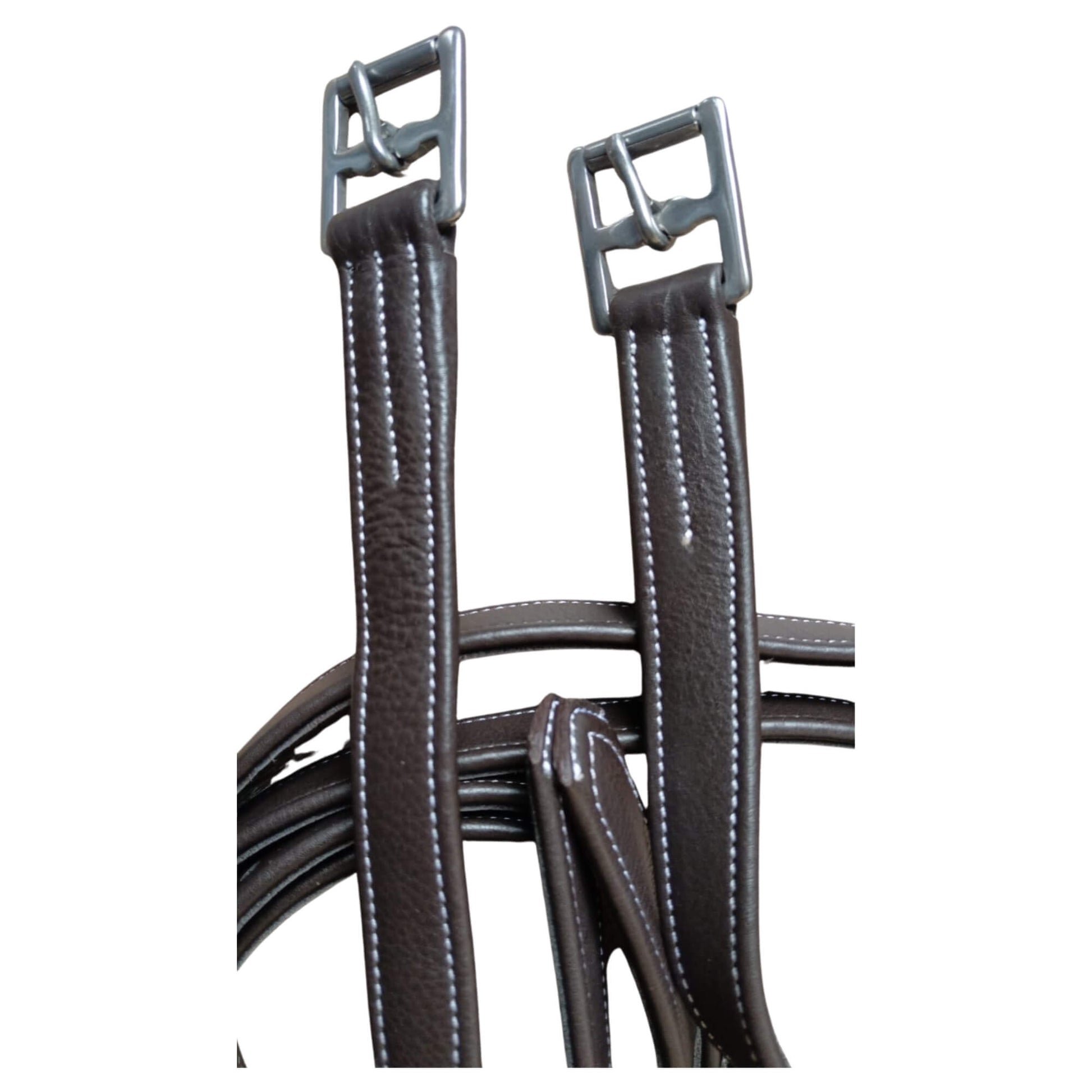 Brown Leather Stirrup Leathers – Adjustable Padded Straps - Youshaelia