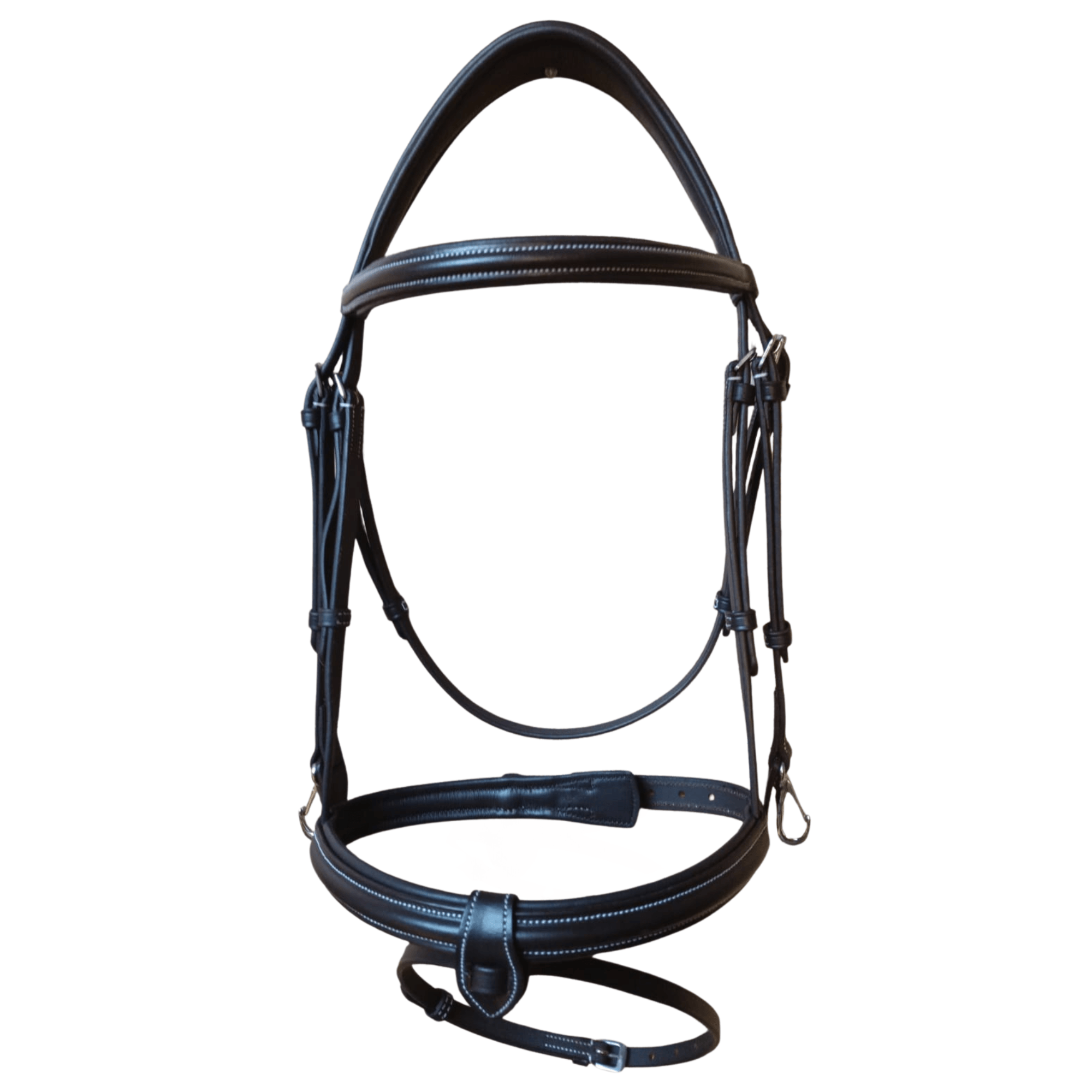 Black Leather Horse Bridle – Padded Cowhide Bridle - BH-35 Havana - Youshaelia