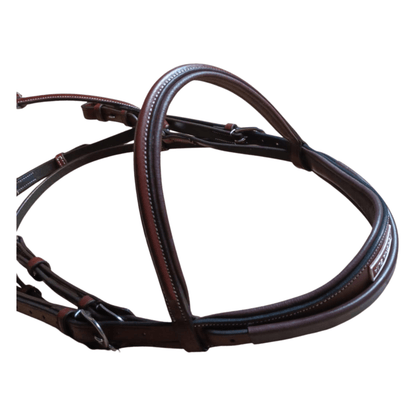 Brown Anatomical Horse Bridle with Breastplate – Leather Set - BH3 Oak Brown - Youshaelia