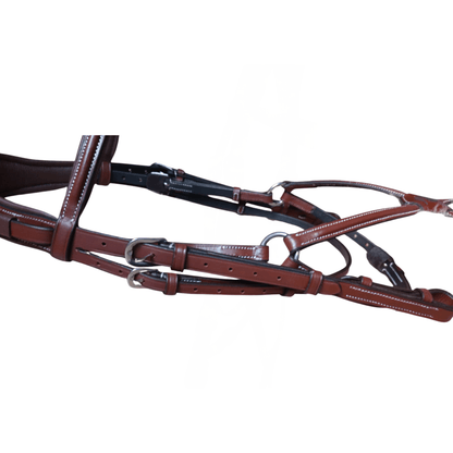 Brown Anatomical Horse Bridle with Breastplate – Leather Set - BH3 Oak Brown - Youshaelia