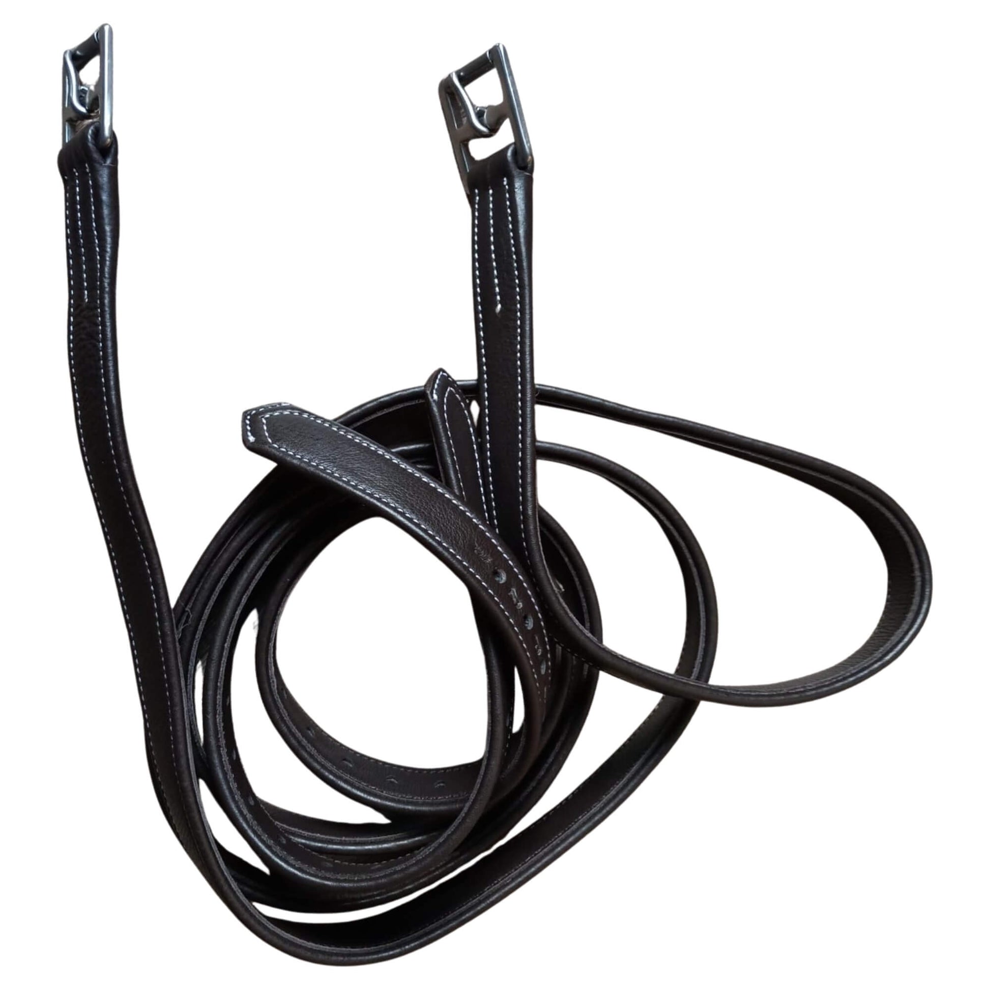 Brown Leather Stirrup Leathers – Adjustable Padded Straps - Youshaelia