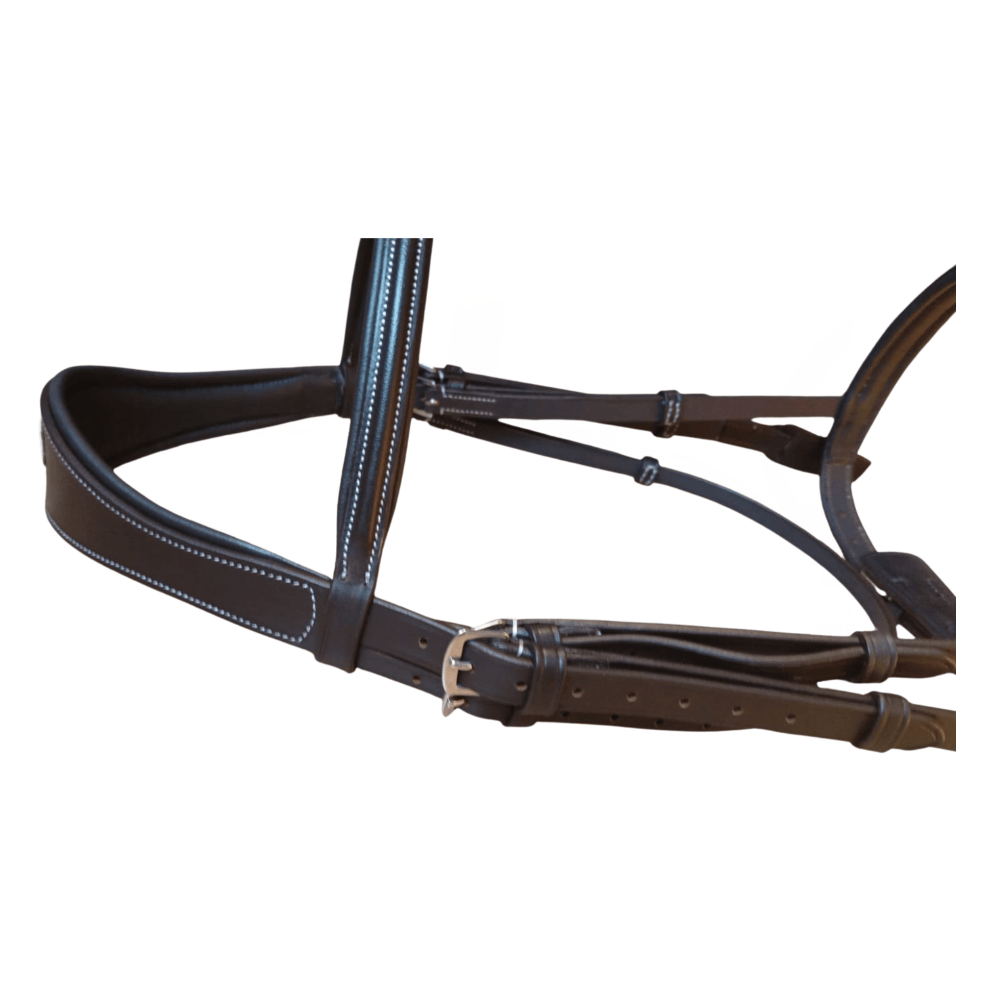 Oak Brown Leather Horse Bridle – Padded Cowhide Bridle - BH-35 Havana - Youshaelia