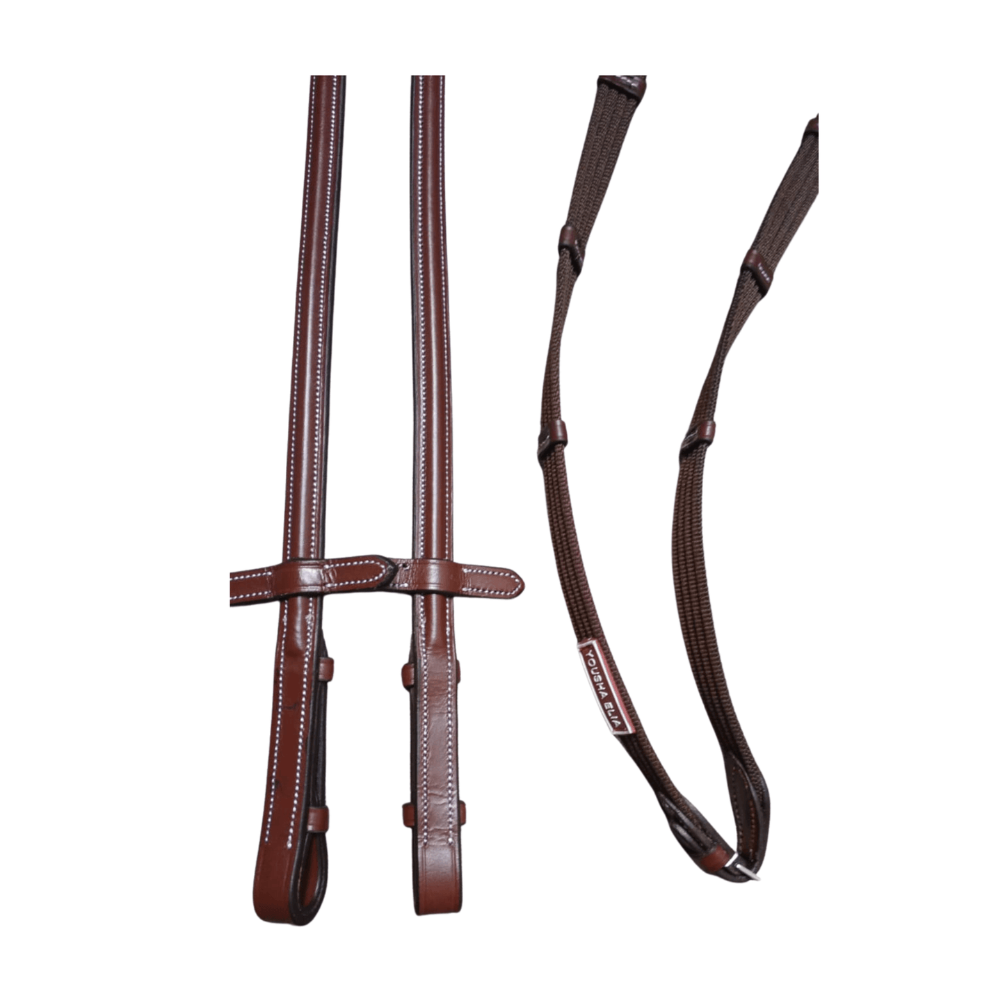 Brown Leather Horse Bridle with Reins – Padded Comfort Fit - BH-01 Oak Brown - Youshaelia