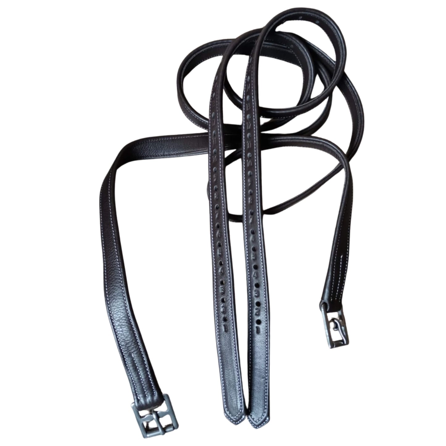 Brown Leather Stirrup Leathers – Adjustable Padded Straps - Youshaelia