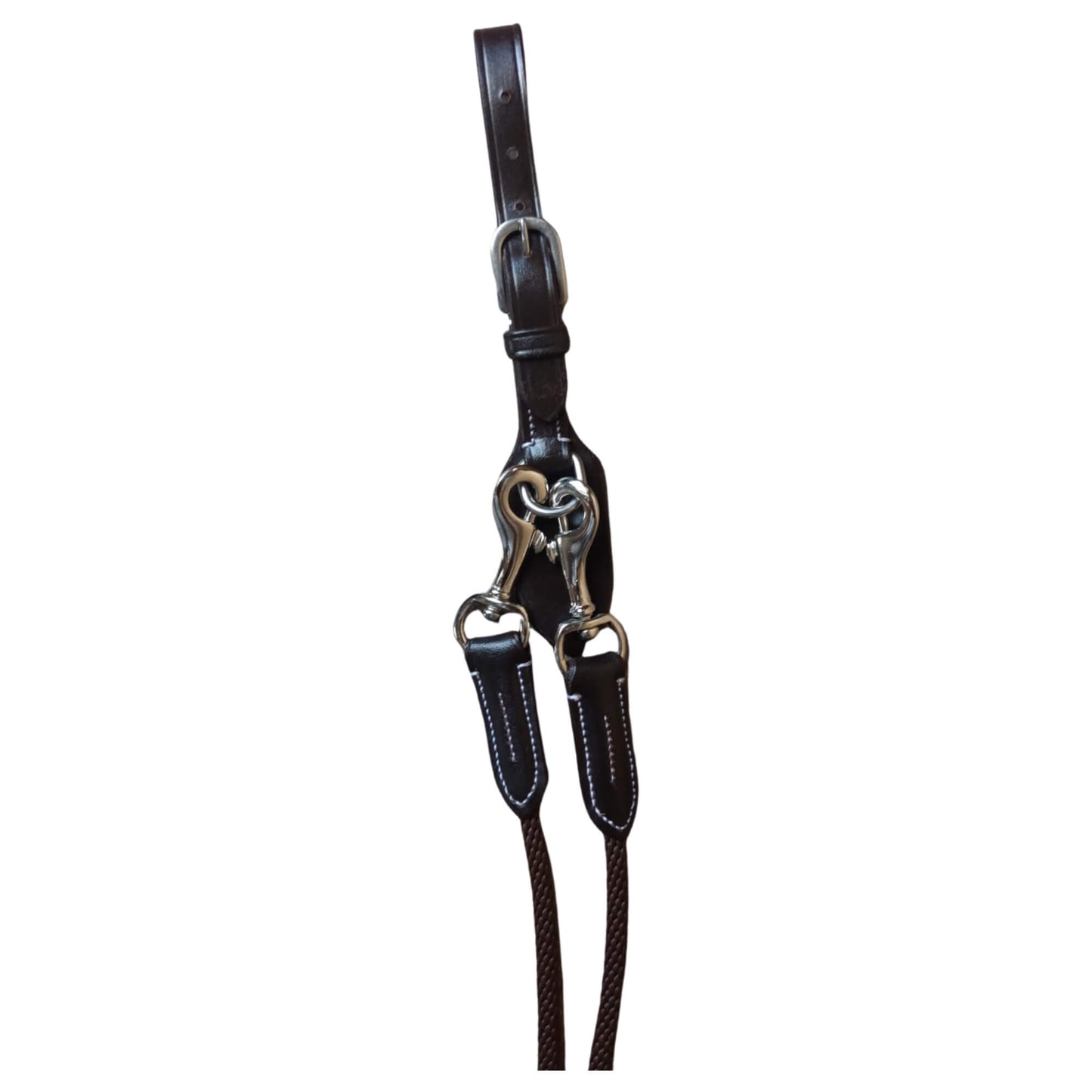 Brown Leather & Rope Horse Reins – Clip-End Hybrid Reins - Youshaelia