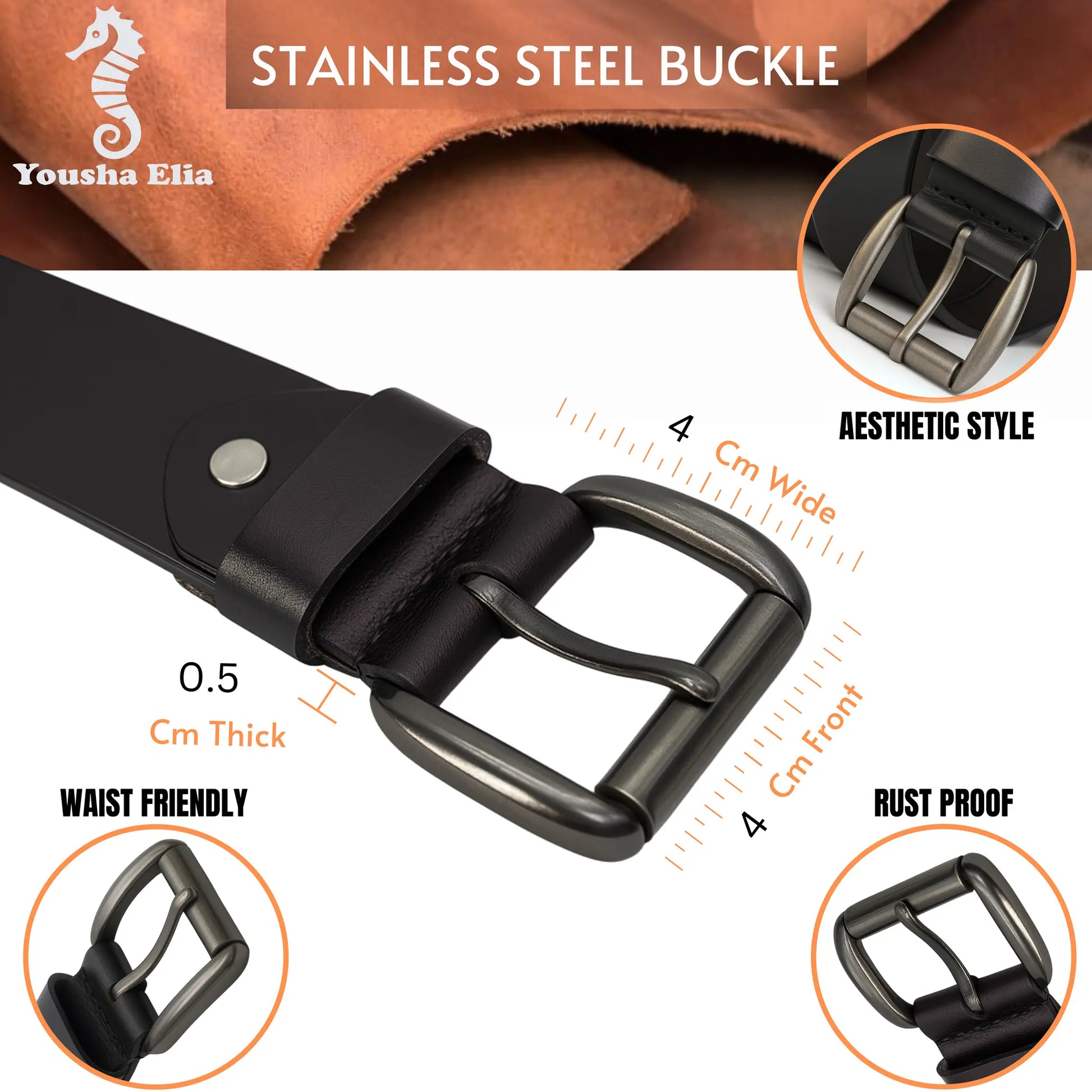 Stainless belt for men
