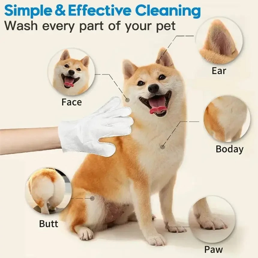 Pet Cleaning Wipe Gloves